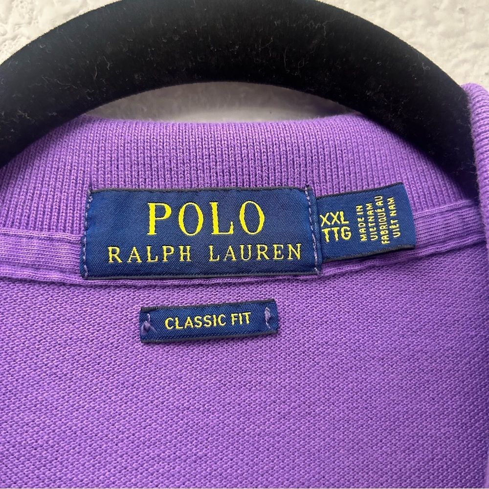Polo Ralph Lauren Men’s Classic Fit Purple Polo Shirt- Size XXL - Picture 4 of 15